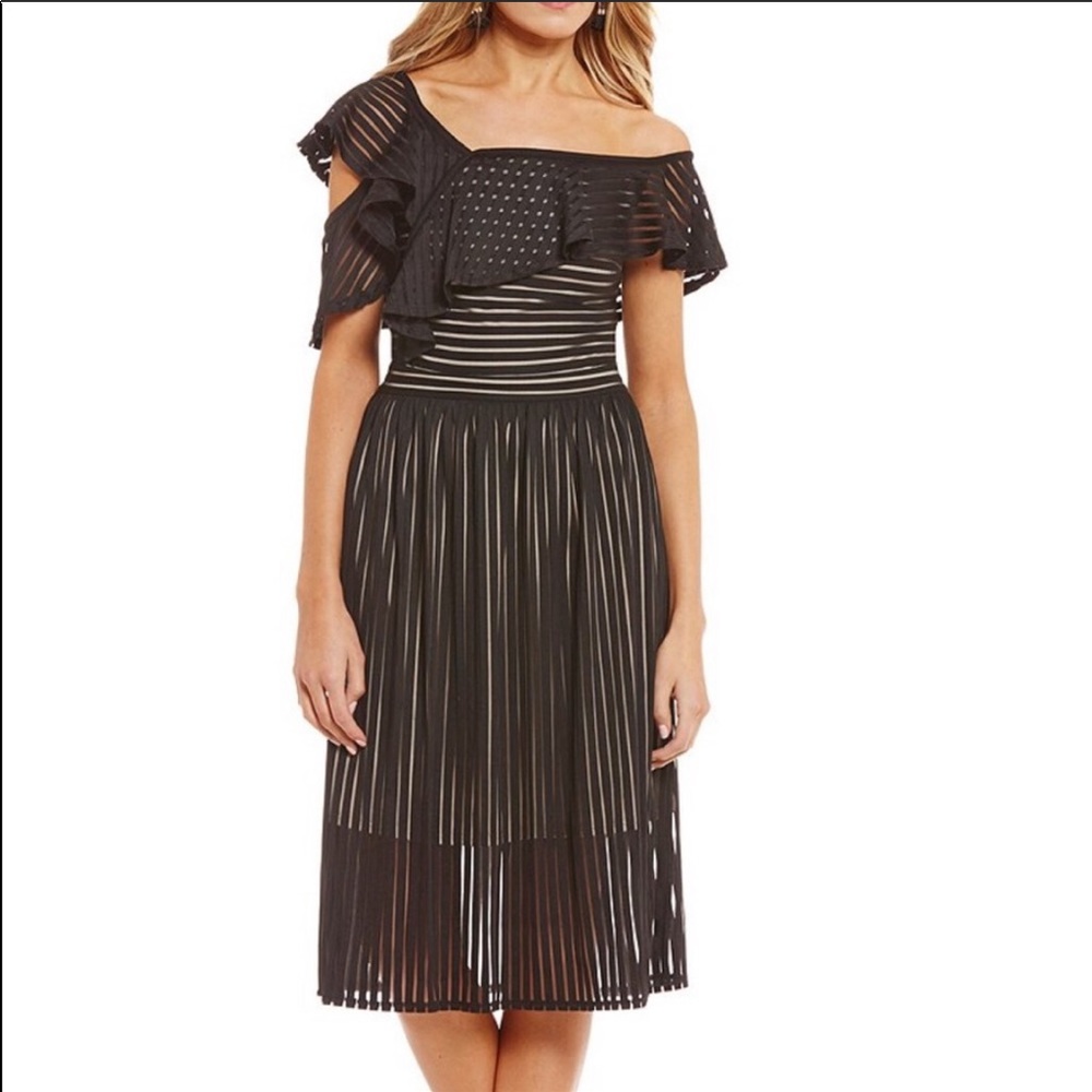 Gianni Bini Reanna Ruffle Open Shoulder Dress